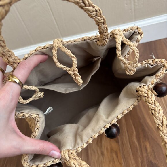 Woven Beachy Summer Purse Bag Tote - Picture 8 of 10